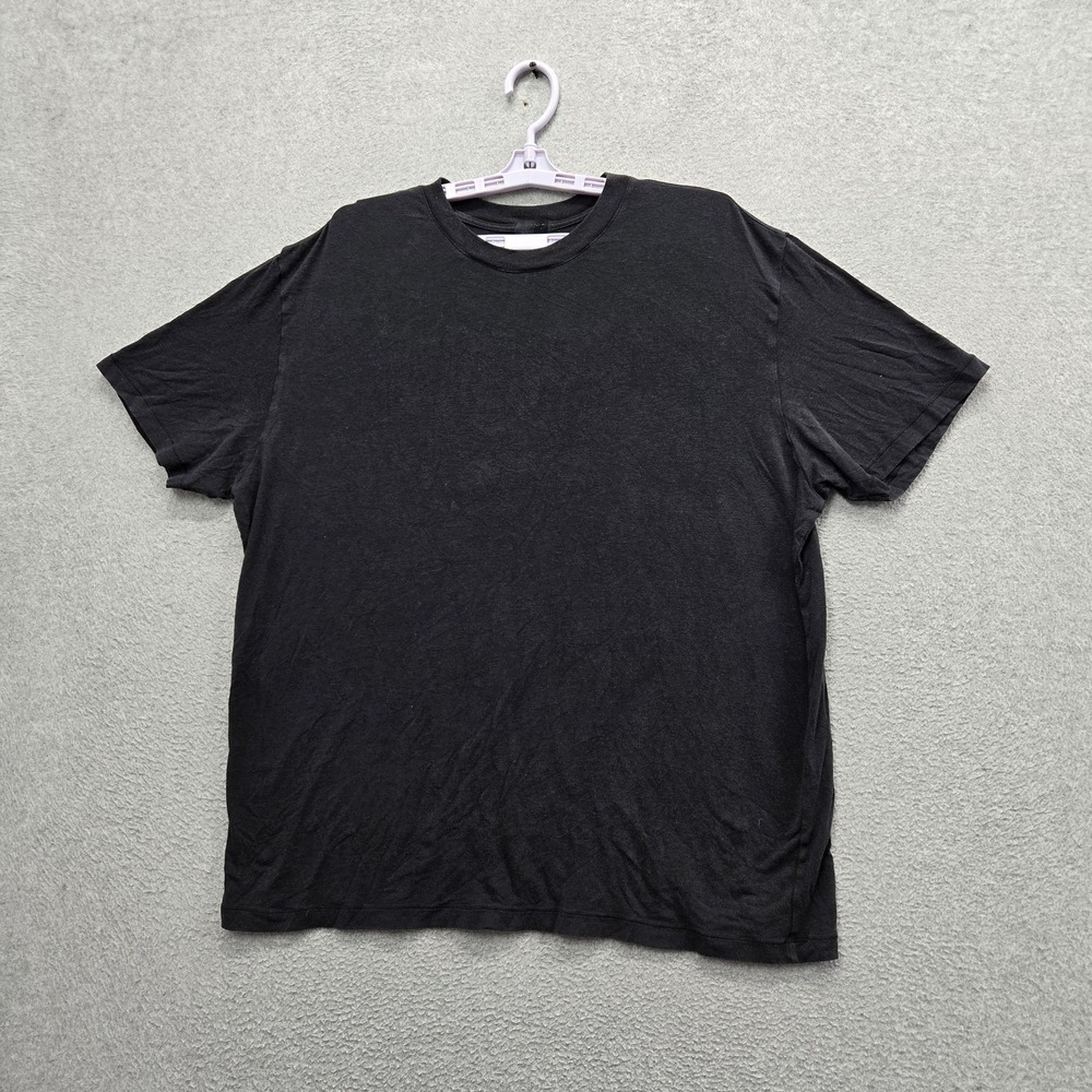 Skim Women Shirt 2X Black Crew Neck Pullover Short Sleeve‎